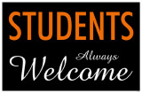 Students Always Welcome Masterprint