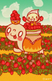 Minoji Strawberry Party Masterprint by Minoji 