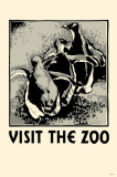 Visit the Zoo 3 Penguins Masterprint