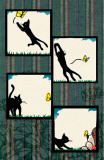 Ryo Takagi Cat and Butterfly Masterdruck von Ryo Takagi