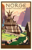 Norway Midnattssolens Land Masterprint