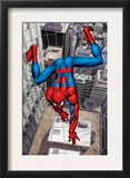 Spider-Man Above the City, Crawling on Web Art