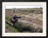 Soldier Scans the Distance with His Rifle's Scope While on a Knock-And-Talk Patrol in Zaidon, Iraq Prints by Stocktrek Images 