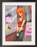 Girl Window Shopping Art