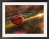 Artist Concept of a Possible Newfound Planet Prints by Stocktrek Images 