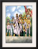 The Official Handbook Of The Marvel Universe Teams 2005 Group: Elixir Print by Randy Green