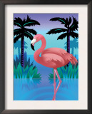 A Flamingo Standing in Water Prints