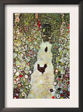 Garden Path with Chickens Poster by Gustav Klimt
