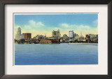 Buffalo, New York, View of the City Skyline from the Harbor Poster