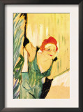 Yvette Guilbert Greets The Audience Print by Henri de Toulouse-Lautrec