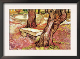 The Stone Bench In The Garden of Saint-Paul Hospital Prints by Vincent van Gogh