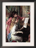 Girls At The Piano Prints by Pierre-Auguste Renoir