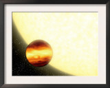 An Artist's Conception Shows a Gas-Giant Planet Orbiting Very Close to Its Parent Star Posters by Stocktrek Images 