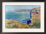 Cliffs At Varengeville Poster by Claude Monet