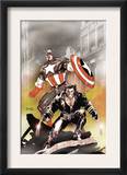 Wolverine Captain America 1 Cover: Wolverine and Captain America Prints by Tom Derenick