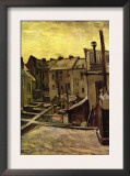 Backyards of Old Houses In Antwerp In The Snow Posters by Vincent van Gogh