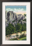 Black Hills, South Dakota - View of the Rock Wall on the Mount Rushmore Highway, c.1935 Posters