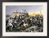 General Benedict Arnold Wounded at the Battle of Saratoga, New York, c.1777 Posters