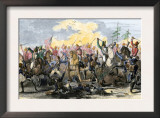 Battle of Waxhaw, South Carolina during the American Revolutionary War, May 29, 1780 Prints