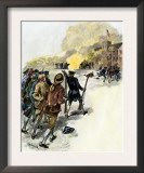Massachusetts Militia Attacking the Rioters in Shays' Revolt, c.1786-1787 Posters
