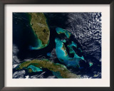 The Bahamas, Florida, and Cuba Poster by Stocktrek Images 