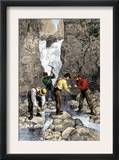 Prospectors Finding Gold in a Georgia Stream, c.1800 Posters