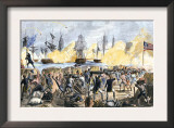 British Attack on Fort Moultrie in Charleston Harbor, c.1776 Posters