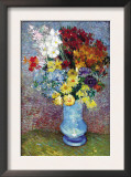 Flowers In a Blue Vase Prints by Vincent van Gogh