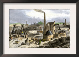 Whimsey Engine Drawing Coal in the Staffordshire Mines, England, c.1850 Posters