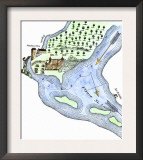 Samuel de Champlain's Fortified Camp at Quebec on the St. Lawrence River, c.1600 Prints