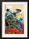 Fantastic Five 2 Cover: Dr. Doom, Mr. Fantastic, Invisible Woman and Lyja Print by Ron Lim
