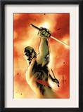 Drax The Destroyer 3 Cover: Drax The Destroyer Fighting Prints by Mitchell Breitweiser