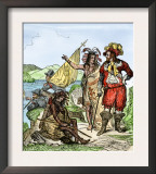 De Soto Discovering the Mississippi River after an Overland Journey, c.1540 Art