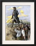 William Prescott in Command of American Minutemen Defending Bunker Hill, c.1775 Poster