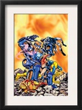 Avengers 17 Cover: Wasp, Justice and Warbird Prints by Jerry Ordway