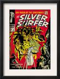 Marvel Comics Retro: Silver Surfer Comic Book Cover 3, Fighting Mephisto (aged) Posters