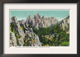 Custer State Park, South Dakota - Needles Highway View of the Cathedral Spires, c.1937 Posters