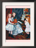 Portrait of The Daughters of Catulle MendAt The Piano Posters by Pierre-Auguste Renoir