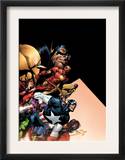Avengers 500 Cover: Captain America, Iron Man, Vision, Scarlet Witch, Giant Man and Avengers Prints by David Finch