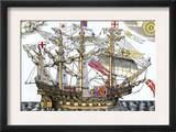 Ark Royal, the Flagship Which Led the English Fleet against the Spanish Armada, c.1588 Prints
