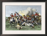 Death of General de Kalb at the Battle of Camden, South Carolina, c.1780 Posters