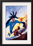 Marvel Double-Shot 3 Cover: Mr. Fantastic, Invisible Woman, Human Torch and Thing Swimming Posters by Joe Jusko