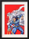 New Mangaverse 2 Cover: Wolverine and Lady Deathstrike Fighting Prints by Tommy Ohtsuka