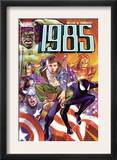 Marvel 1985 6 Cover: Spider-Man, Captain America, Iron Man and Hulk Print by Tommy Lee Edwards