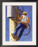 A Man Repairing a Transformer Prints