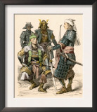Japanese Samurai Warriors in Full Armor Prints