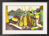 Landscape At Hammamet Print by Auguste Macke