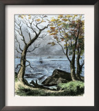 The Mayflower Anchored in Plymouth Bay Art