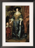 Portrait of Henrietta Maria with a Dwarf Posters by Sir Anthony Van Dyck