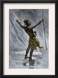African Native Shaman Invoking Rain in the Valley of the Congo, 1800s Prints